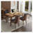 Bronze Nail Head Upholstered Side Dining Chair-1272300276