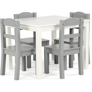 Kids 5 Piece Rectangular Play Or Activity Table and Chair Set