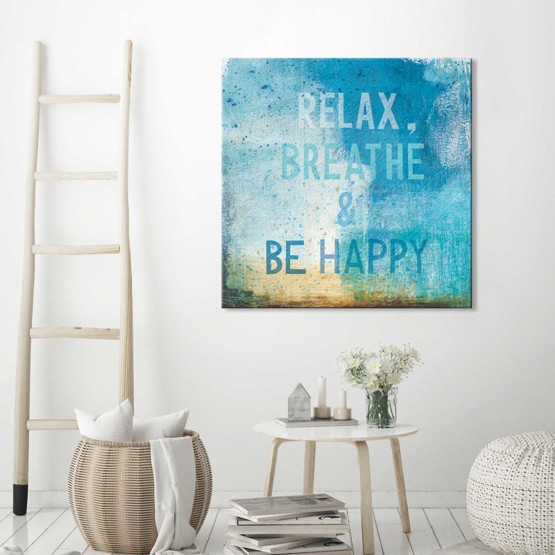 «Beachscape Abstract I», art textuel sur toile tendue, H 28 po x l 28 po x P 1,5 po, Toile tendue