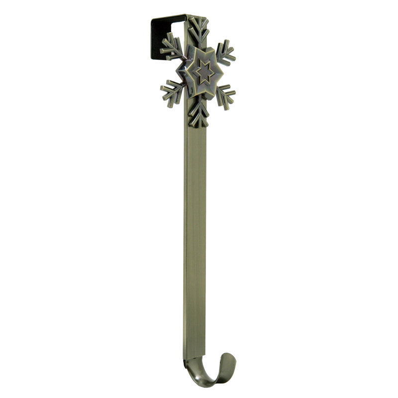 Adjustable Length Snap-on Icon Wreath Hanger, Antique Brass