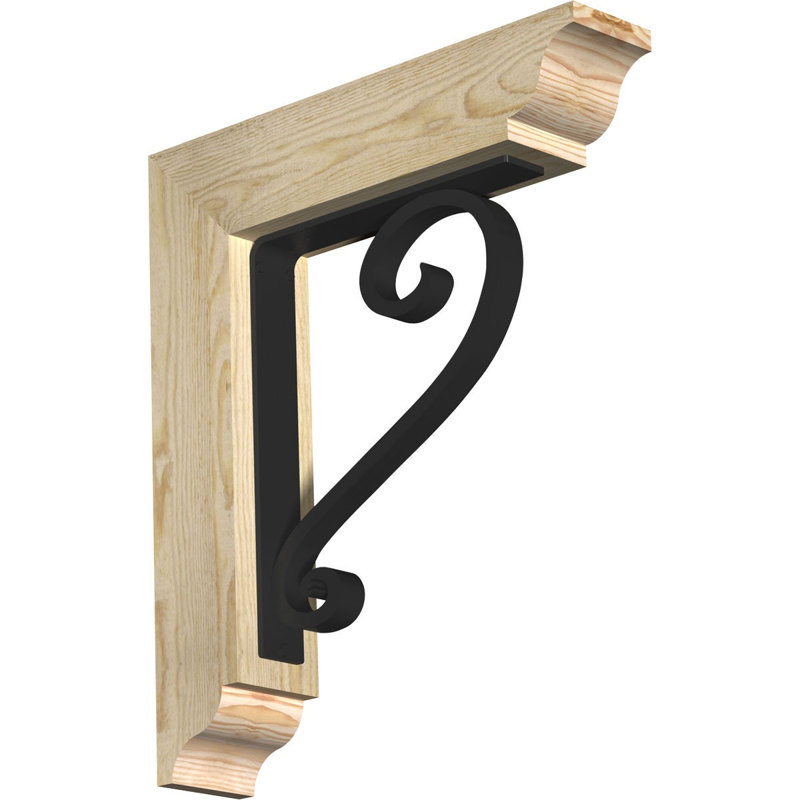 Support de fer traditionnel à triple support Edwards, 23"H x 20"D, Sapin de Douglas l 3 1/2 po x T 4 po (lisse)