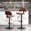 Tabouret de bar pivotant et réglable en hauteur avec repose-pieds-363651515-341806896