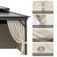 20 x 12 pi Rideaux de pavillon d'extérieur, rideaux à 4 panneaux latéraux (seulement rideaux)-110092333-110092337