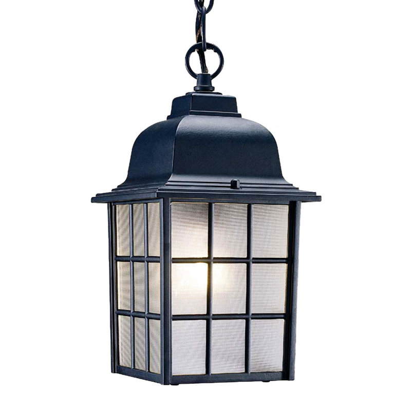 Belfield Outdoor Hanging Lantern, Matte Black