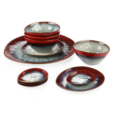 11 Piece Dinnerware Set, Service for 4 