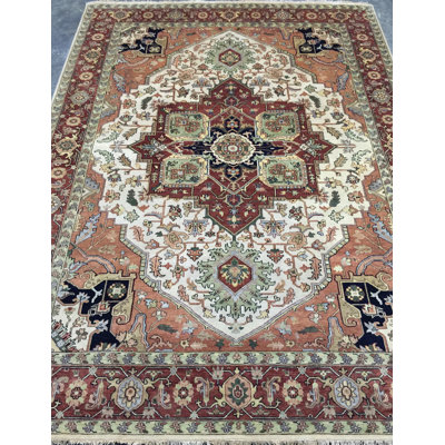One-of-a-Kind 8'11" X 11'10" New Age Wool Area Rug in Ivory