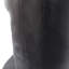 Table d'appoint noire creuse avec texture semblable au bois, conception ronde unique et, pour l'intérieur et l'extérieur, 14,5 po x 14,5 po x 16,76 po, capacité de 200 lb, sans assemblage requis-121027962