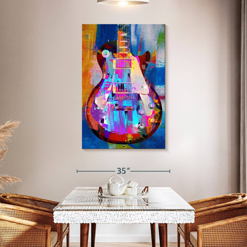 Abarca Painted Les Paul, 48" H x 32" W