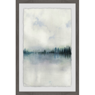 « horizon aparté i », reproduction de peinture à l’aquarelle encadrée