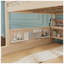 Lit double superposé au-dessus de grand lit double et tablette intégrée Adelaide l 62,8 po x P 83,7 po x H 59 po Adelaide