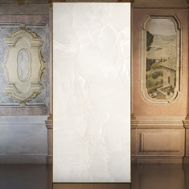 Eclipse 12X24 Onyx Porcelain Tile, Polished Ivory