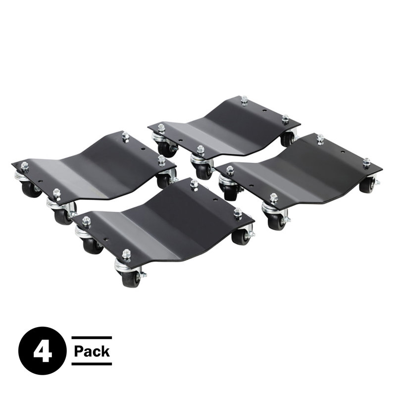 Chariot à roulettes pour voiture Pentagon Tools - ensemble de 4 patins à roulettes antidérapants robustes pour voiture - Chariots à roues rotatives à 360 degrés pour voitures, camions, remorques, motos ou bateaux