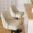 360-Degree Rotatable Faux Leather Bar Stool With Button Stitching-116087024