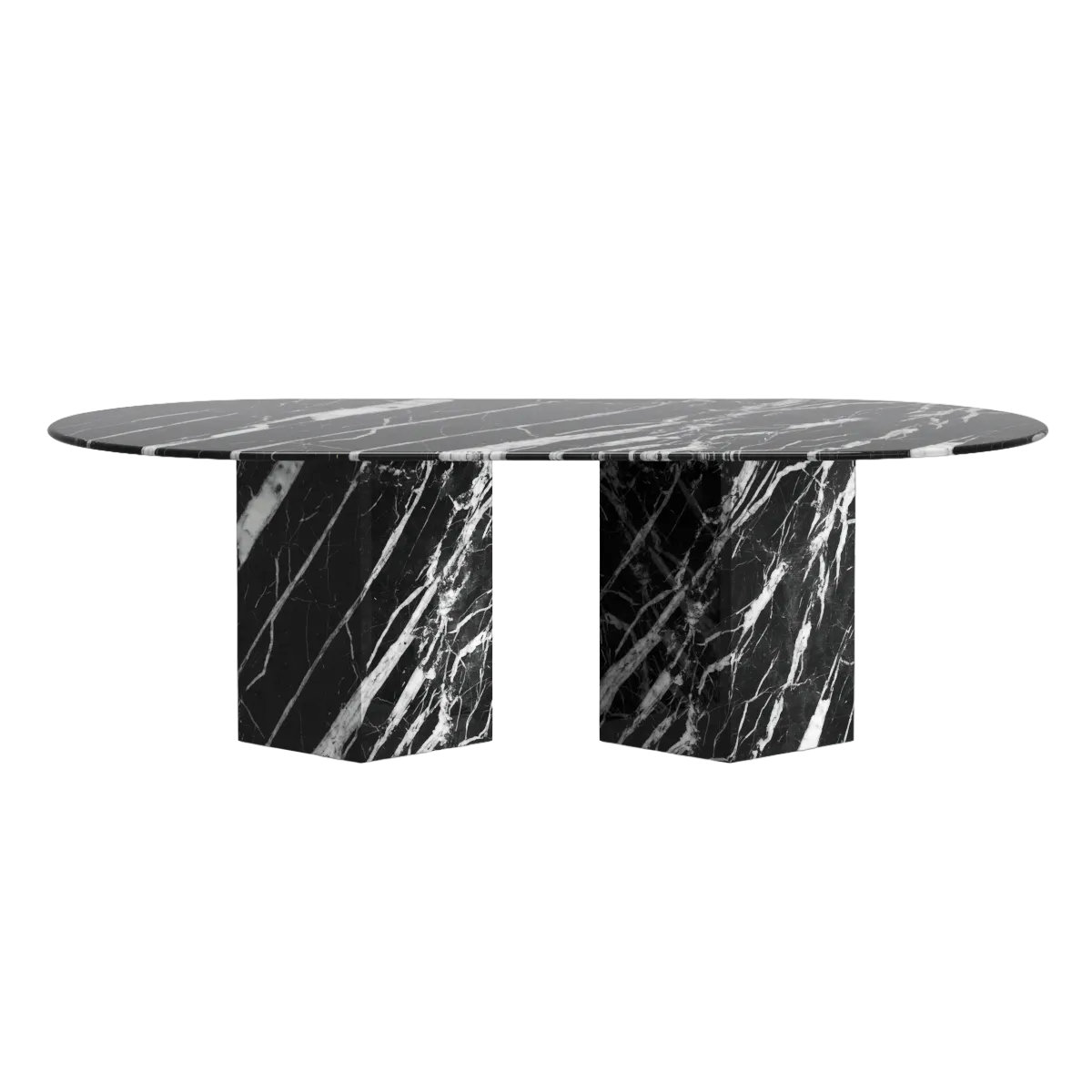 BETACH Genuine Marble Dining Room Table 8Seater Black Marble Wayfair