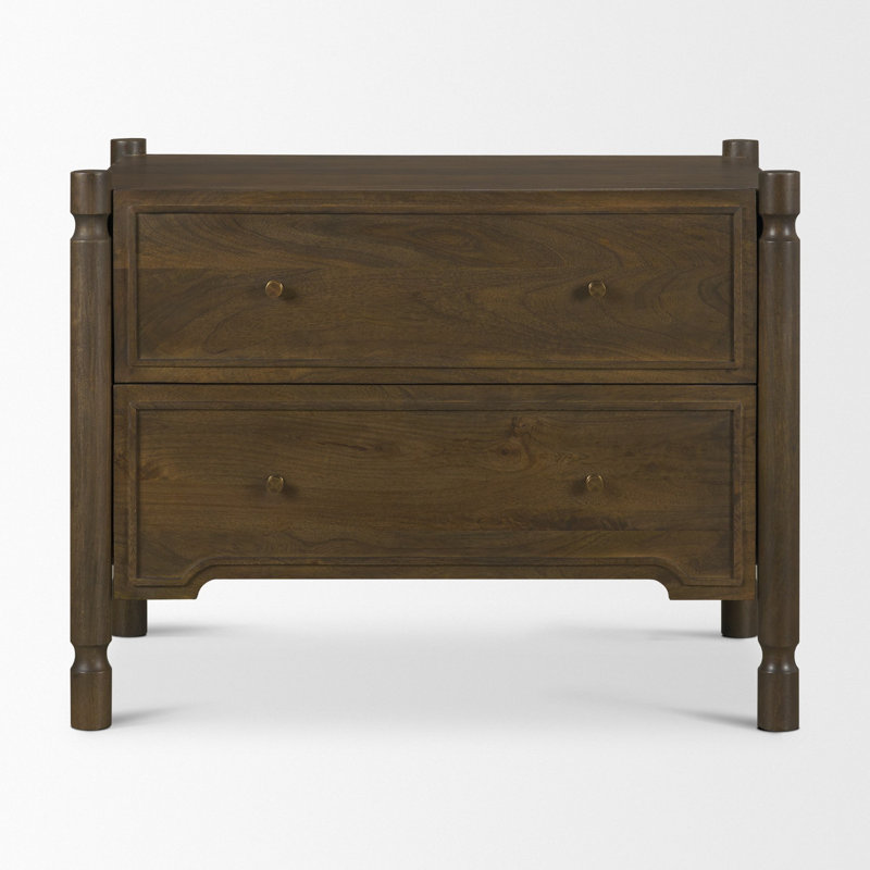 Buffet décoratif 2 tiroirs Bridwell, Dark Brown