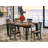 5 Piece Dinette Set Includes a Rectangle Dining Room Table with Butterfly Leaf and 4 Faux Leather Dining Chairs, Black & Cherry-123097643-123097645-134034273