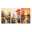 «Orange Beige African Valley», 3 pièces sur toile-1210479650-1210479838
