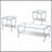 Seroff Chrome 3-piece Coffee Table Set