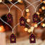 10 lumières de Noël à carreaux blanc chaud B / O 10 fils - fil transparent 4,75 pi