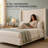 King Size upholstered Wingback Platform Bed-59418527