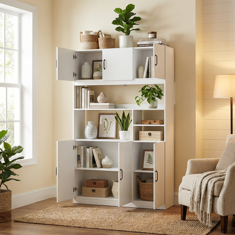 Armoire de rangement blanche 78,74 po x l 47,24 po x P 15,75 po