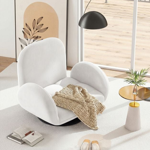 Upholstered Swivel Accent Chair
