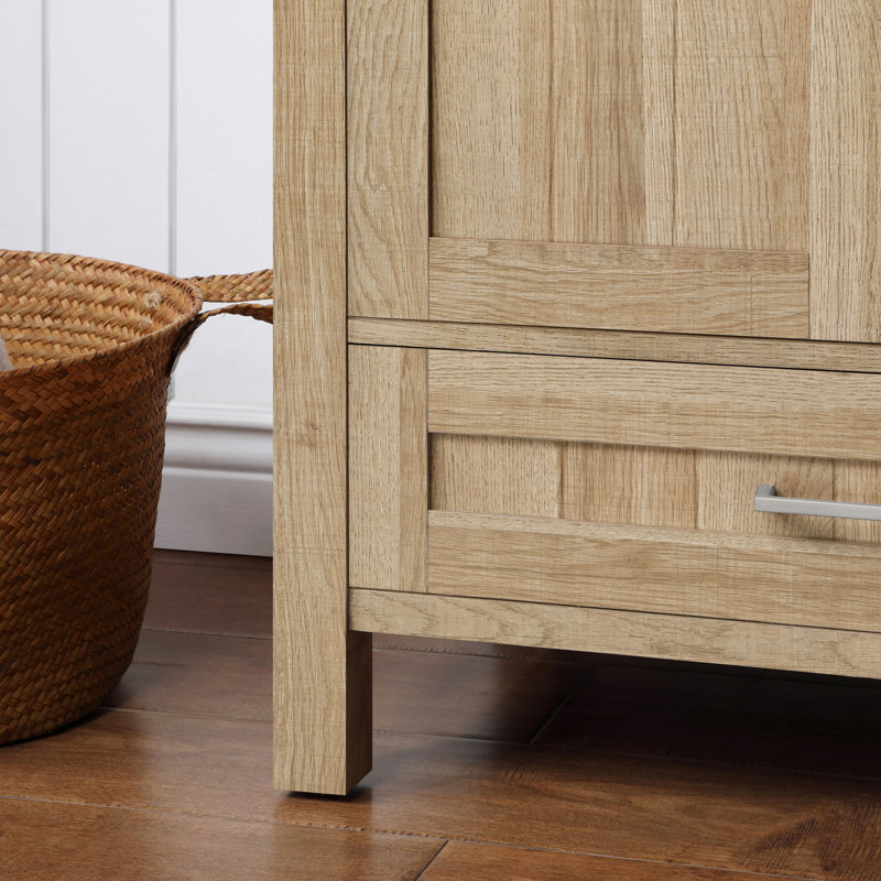 Kansas 30" White Oak Freestanding Bathroom Vanity with Sink