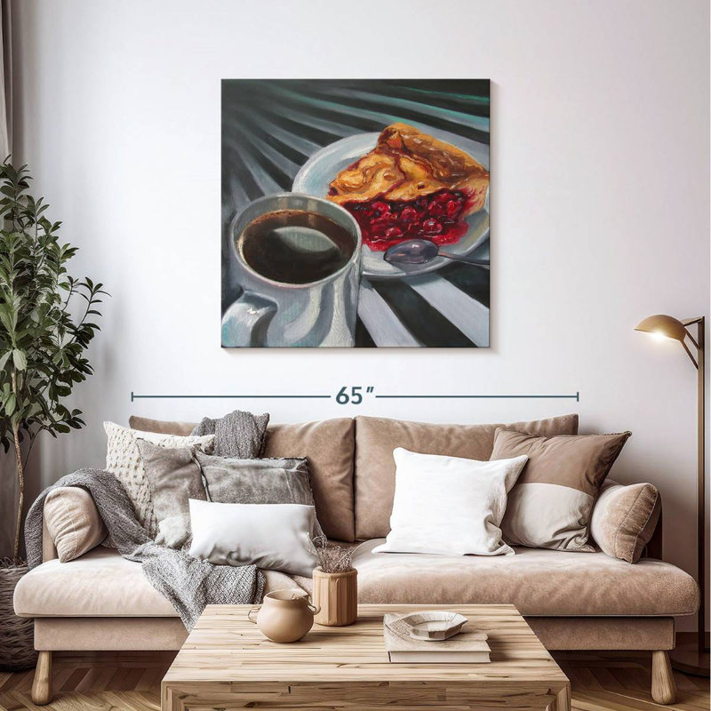 Tarte et café Yarlin, H 39 po x l 39 po