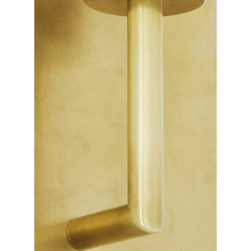 Linger 1 - Light LED Armed Sconce, Natural Brass