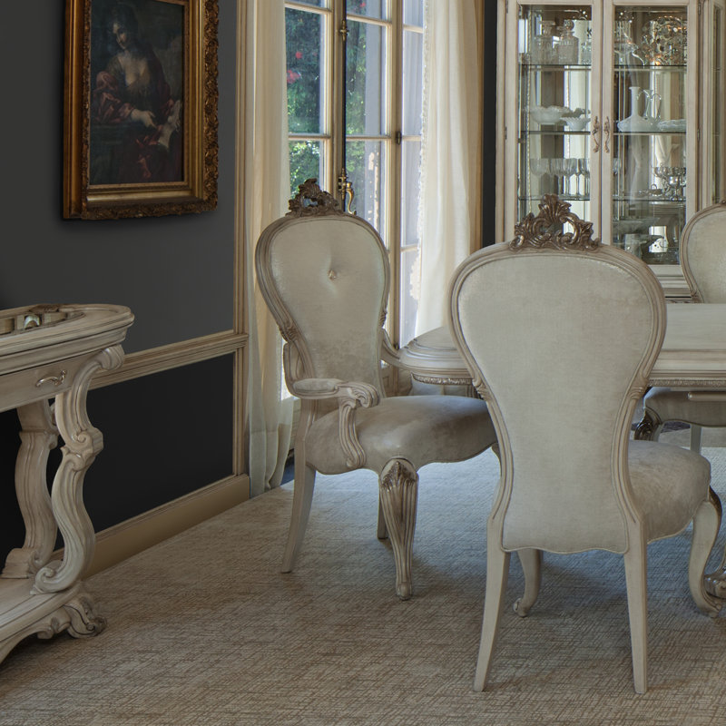 Platine De Royale Champagne Upholstered Arm Chair, Champagne
