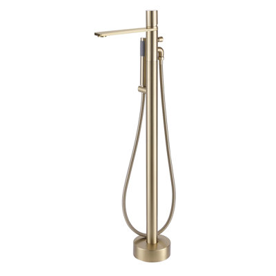 Freestanding Brass Tub Filler with Hand Shower