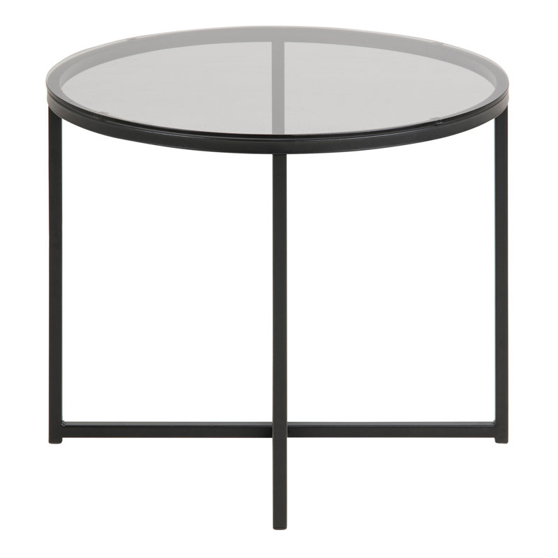 Alia End Table, Silver, Silver