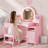2 in 1 Kids Vanity Set With Mirror And Led Lights-1874142810