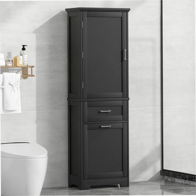 Tall Bathroom Storage Cabinet with Adjustable Shelf