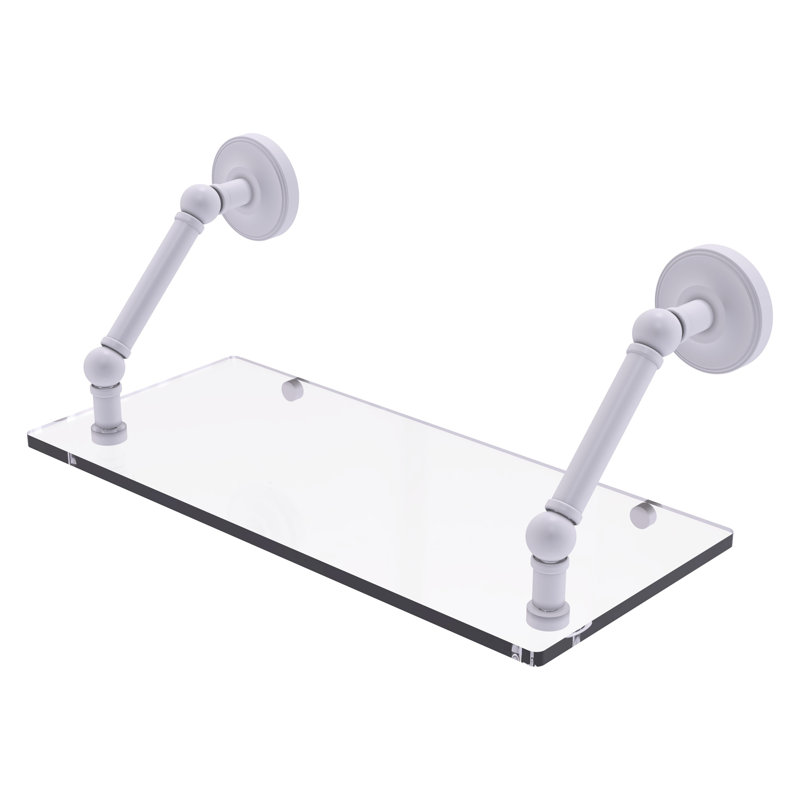 Étagère murale flottante Alcott, Blanc mat, H 8 po x l 18 po x P 8 po