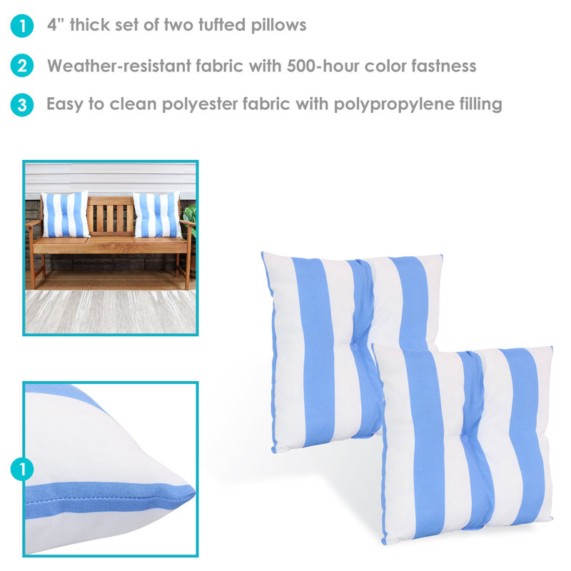 Coussins décoratifs 19 po, Rayures plage