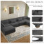 Canapé modulaire en velours côtelé Maelina -107665277-107665273