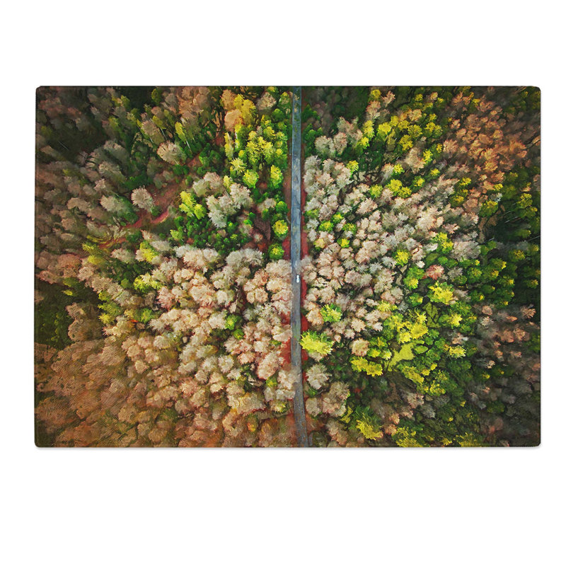Tempered Glass Separating the Forest Chopping Board, 39 cm W x 28.5 cm L
