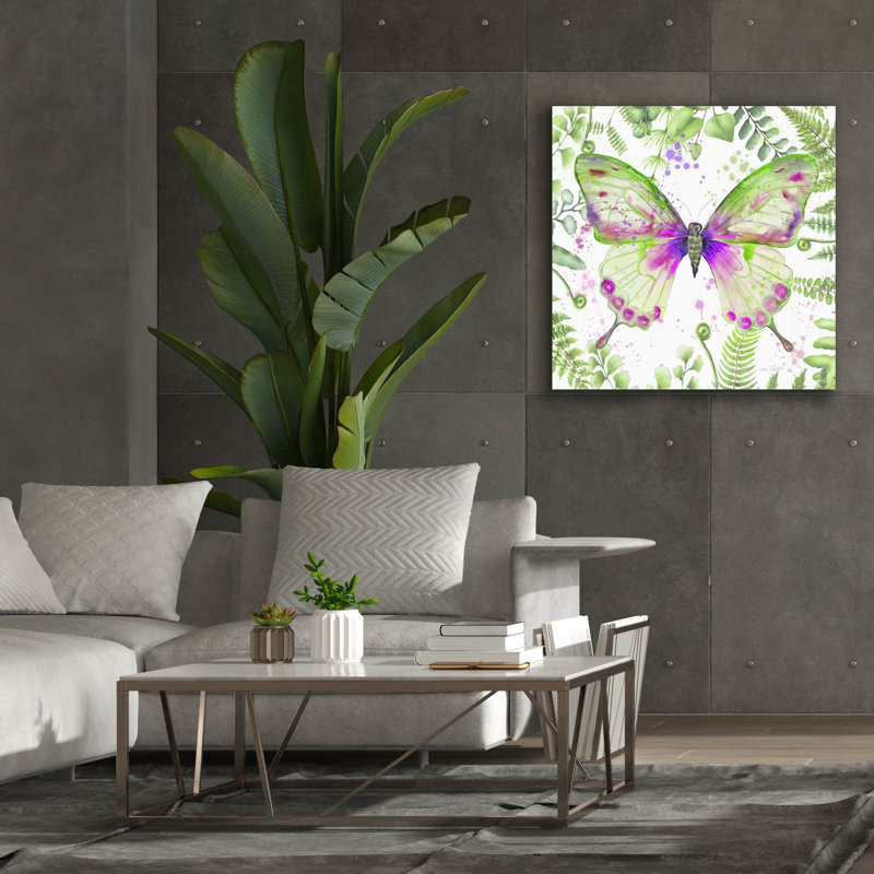  'Botanical Butterfly Beauty 3' by Jean Plout Canvas Wall Art, 26" x 26", H 37 po x l 37 po x P 1,5 po