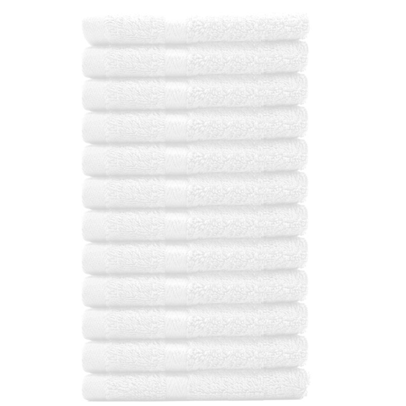 Cotton 12 Piece Guest Towel Same-Size Bale, White