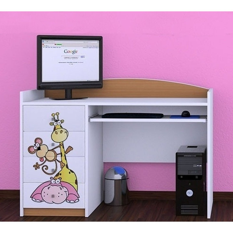 Toulouse 125cm Computer Desk, Light Brown