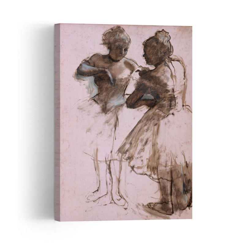 Deux danseuses, estampe d'art mural impressionniste contemporaine de 1873, H 48 po x l 32 po