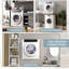 Séchoir à linge électrique portatif, séchoir à linge à chargement frontal avec écran tactile et baignoire en acier inoxydable pour appartements, dortoir et téléviseurs