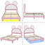 Lit plateforme en cuir Analeyah-132214300