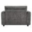 Fauteuil à deux ports avec accoudoirs simples en mousse à haute densité, 42 po x 33 po, corde et chenille, pour un appartement tranquille en chenille, refuge de détente