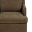 Chaise de salle à manger rembourrée pivotante en chenille avec dossier incurvé et accoudoirs-69381028