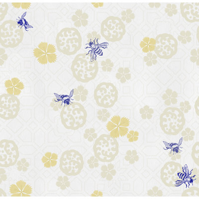 Buzzing Blooms 33' L x 20.5" W  Wallpaper Roll