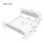 Structure de lit en rotin de style traditionnel, aucun sommier nécessaire, noyer antique-1332881481