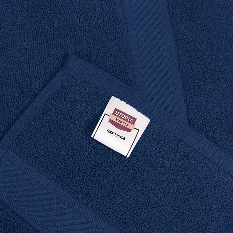 Cassada Cotton Bath Towel, Navy