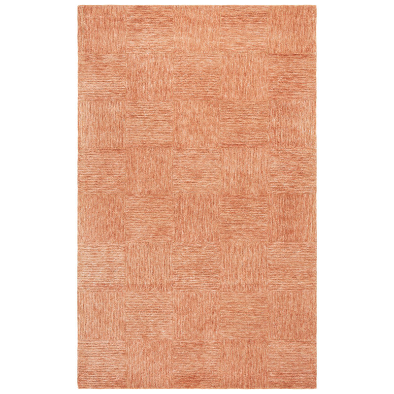 Tapis en laine et rouille touffetés à la main Soho, Tapis de couloir 2 pi 3 po x 8 pi